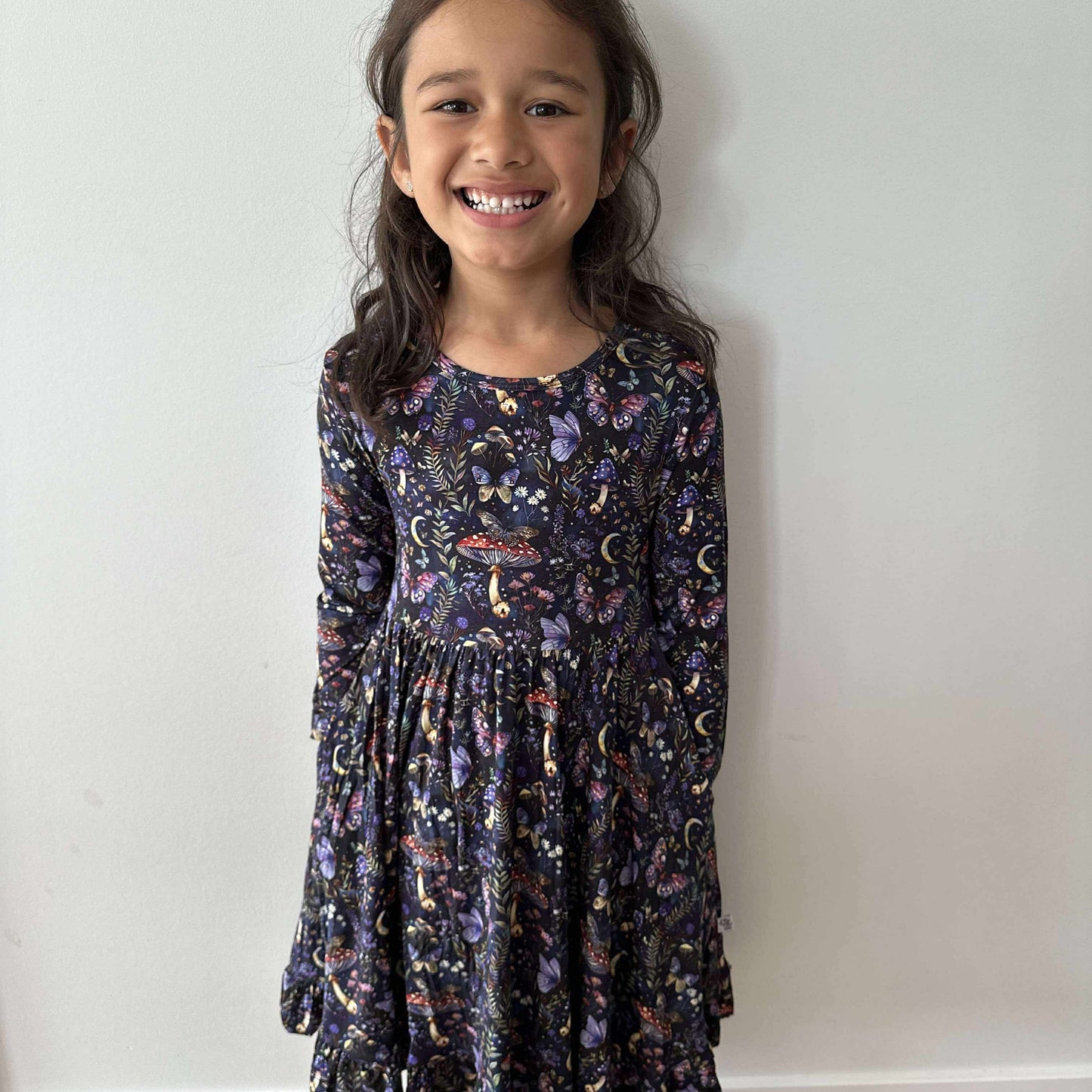 Midnight Moths Twirl Dress