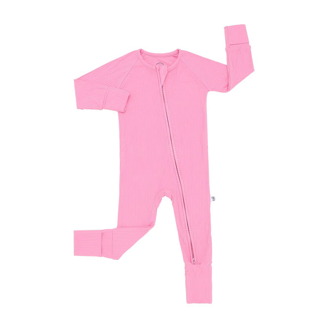 Tickle Me Pink Rib Bamboo Zippy
