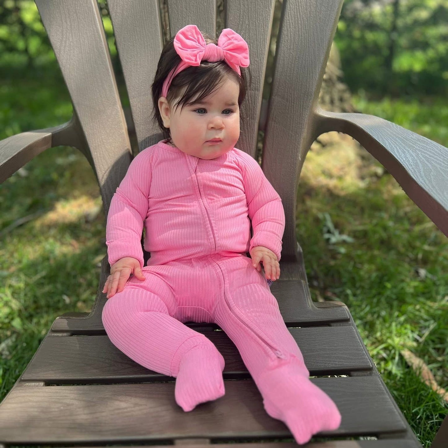 Tickle Me Pink Rib Bamboo Zippy