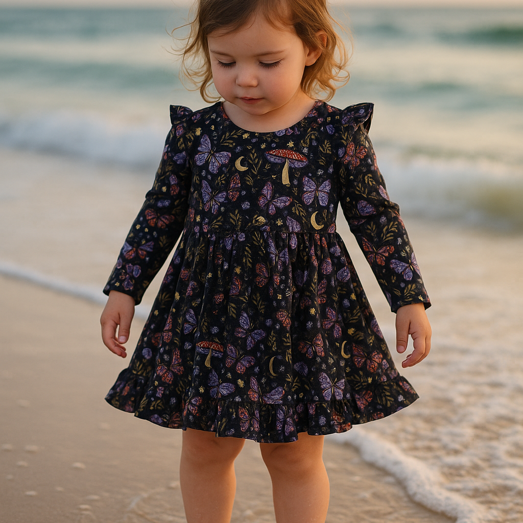 Midnight Moths Twirl Bodysuit