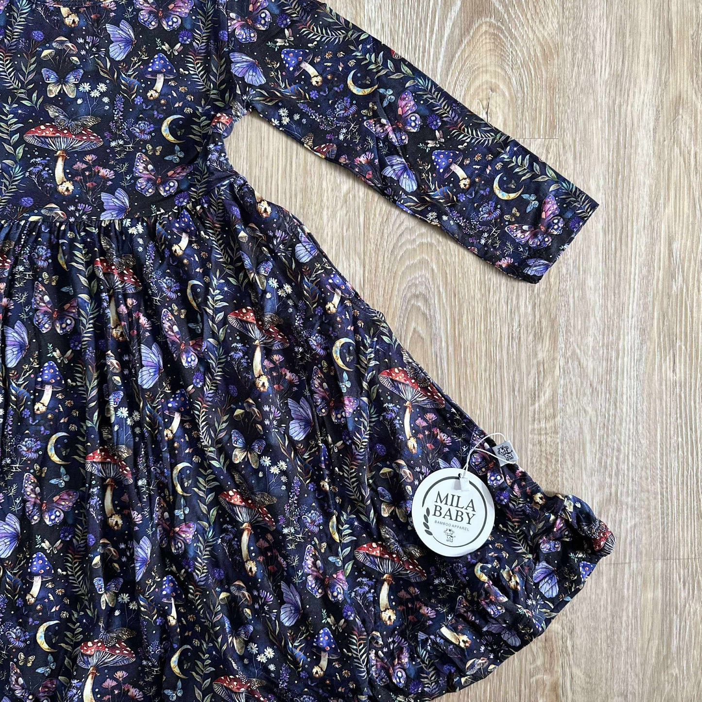 Midnight Moths Twirl Dress
