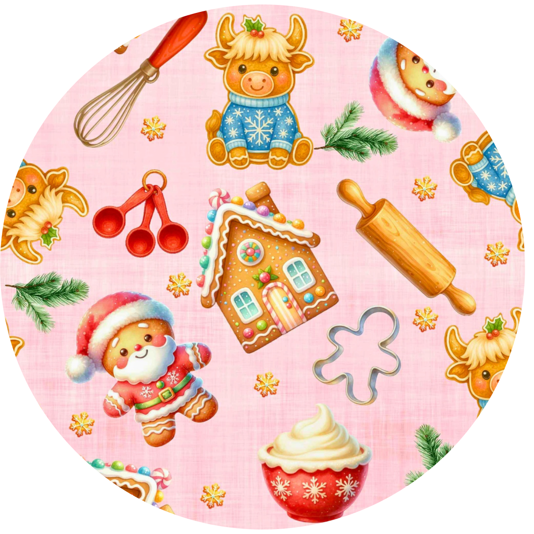 Pink Cookie Crew Christmas Twirl Bodysuit