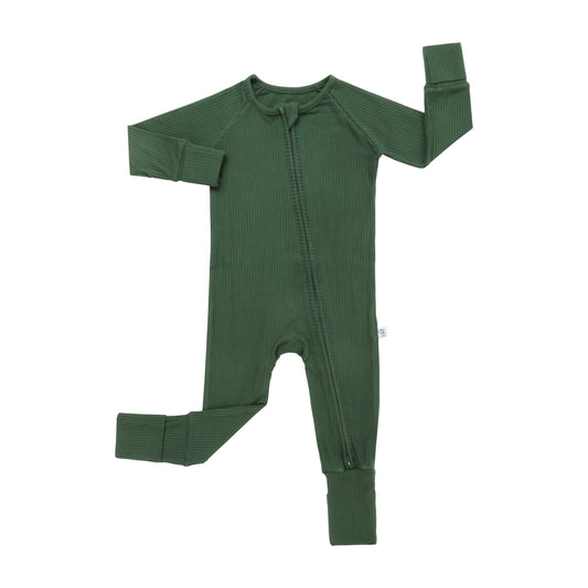 Evergreen Moss Rib Bamboo Zippy