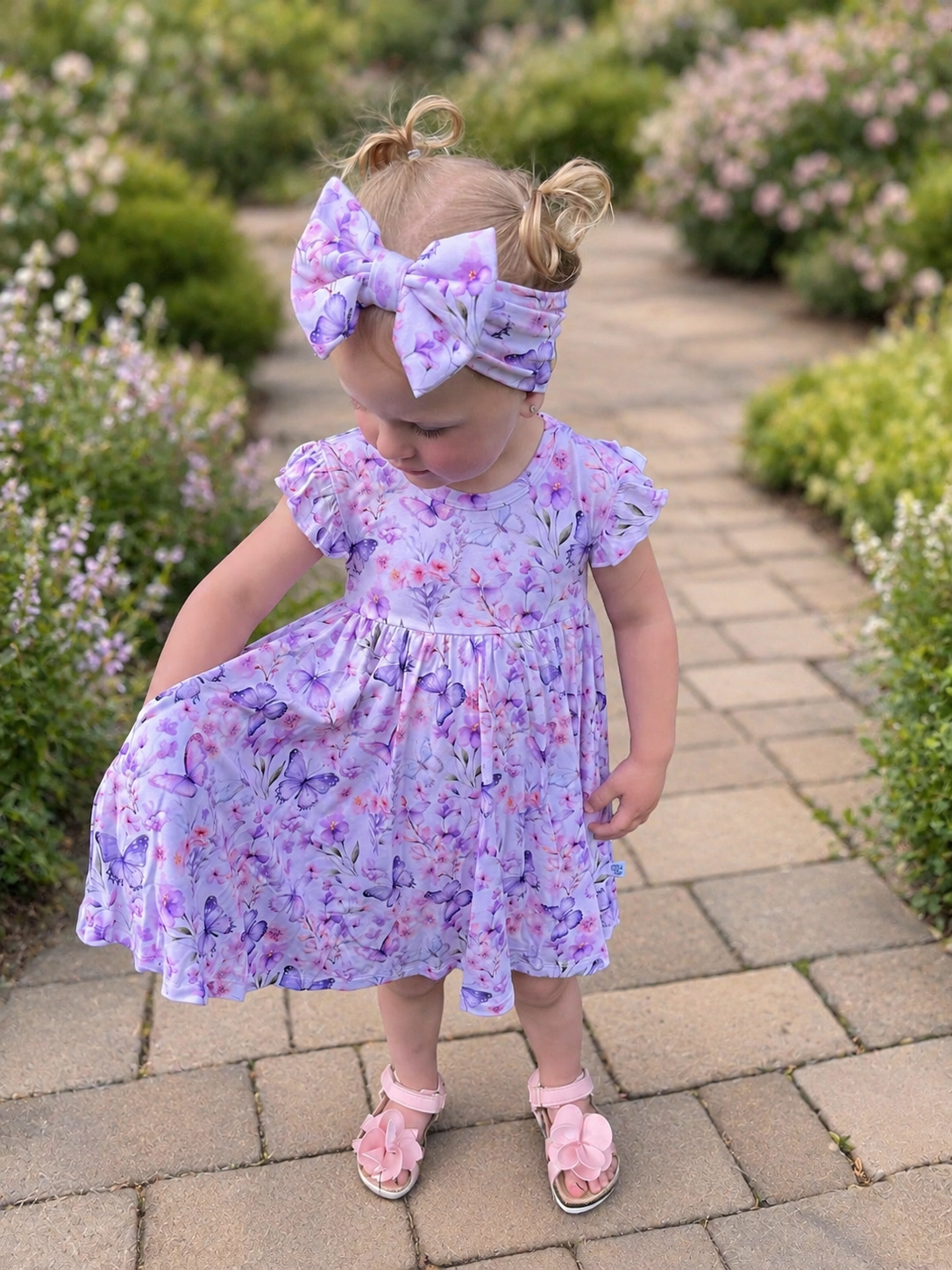 Pastel Petals Twirl Dress