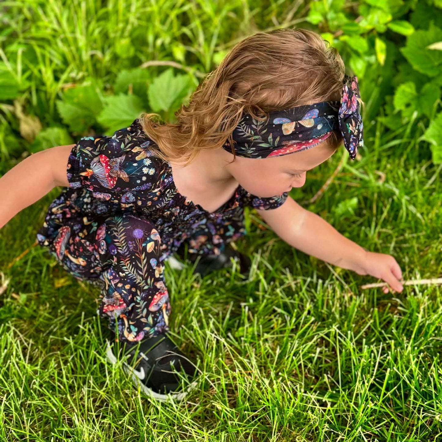 Midnight Moth Smocked Romper