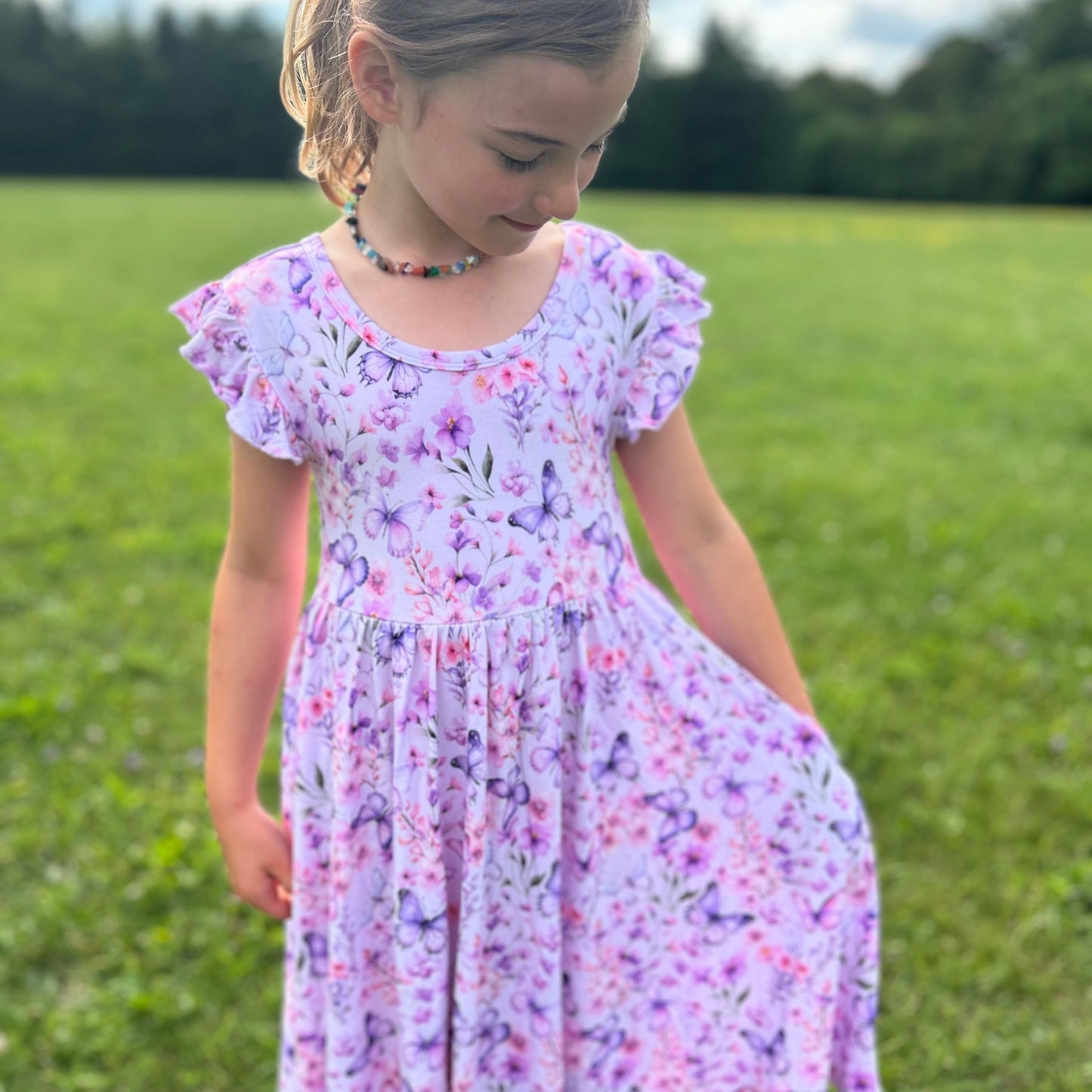 Pastel Petals Twirl Dress