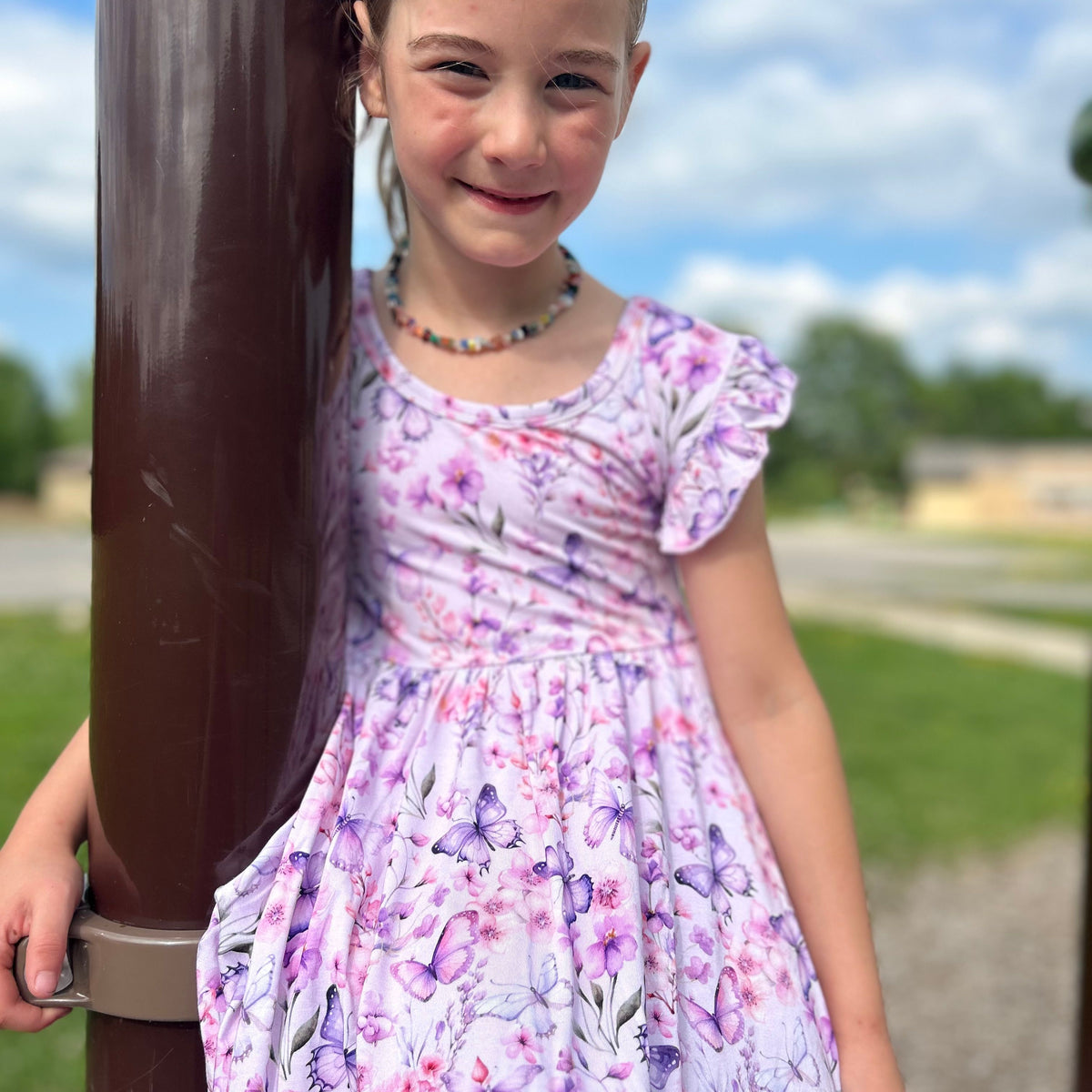 Pastel Petals Twirl Dress