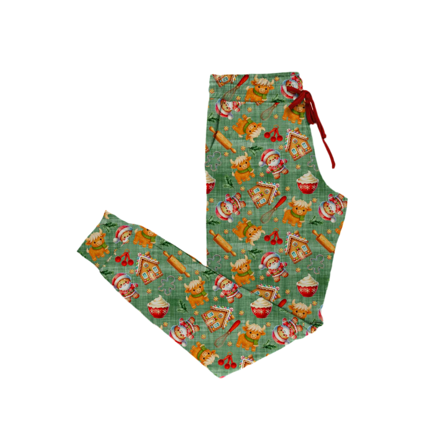 Green Cookie Crew Woman’s Christmas Joggers