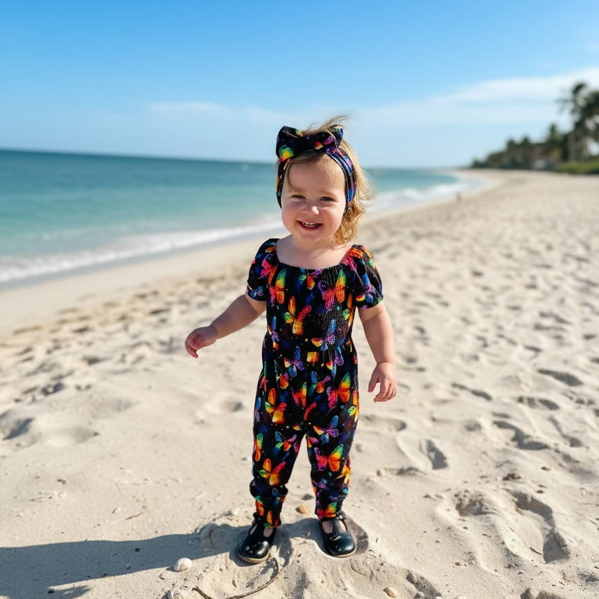 Whimsical Wings Smocked Romper