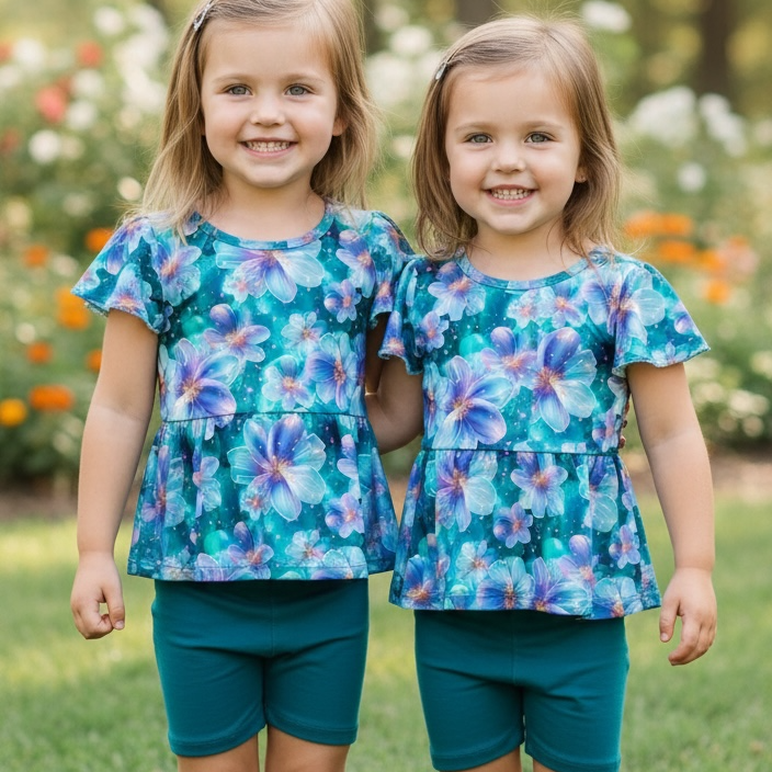 Summer Haze Peplum Top & Biker Shorts PRE-ORDER