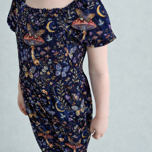 Midnight Moth Smocked Romper PRE-ORDER