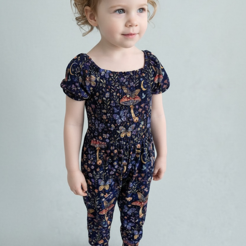 Midnight Moth Smocked Romper PRE-ORDER