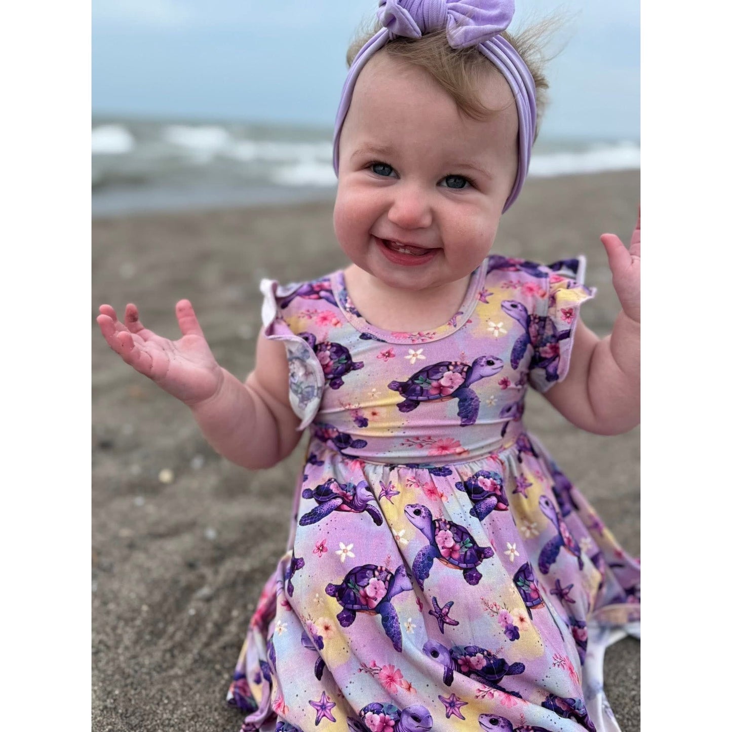 Orchid Ocean Twirl Dress
