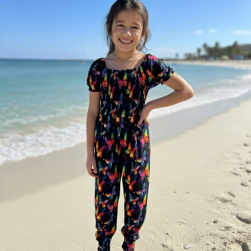 Whimsical Wings Smocked Romper